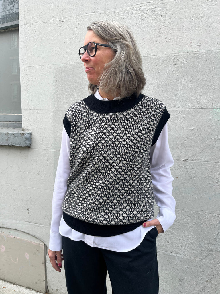 Dinadi-Dhaka Merino Sweater Vest-Knitwear-Small-Much and Little Boutique-Vancouver-Canada