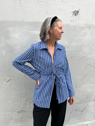 A Bronze Age-Revel Wrap Top - Jonathan Stripe-Shirts & Blouses-Much and Little Boutique-Vancouver-Canada