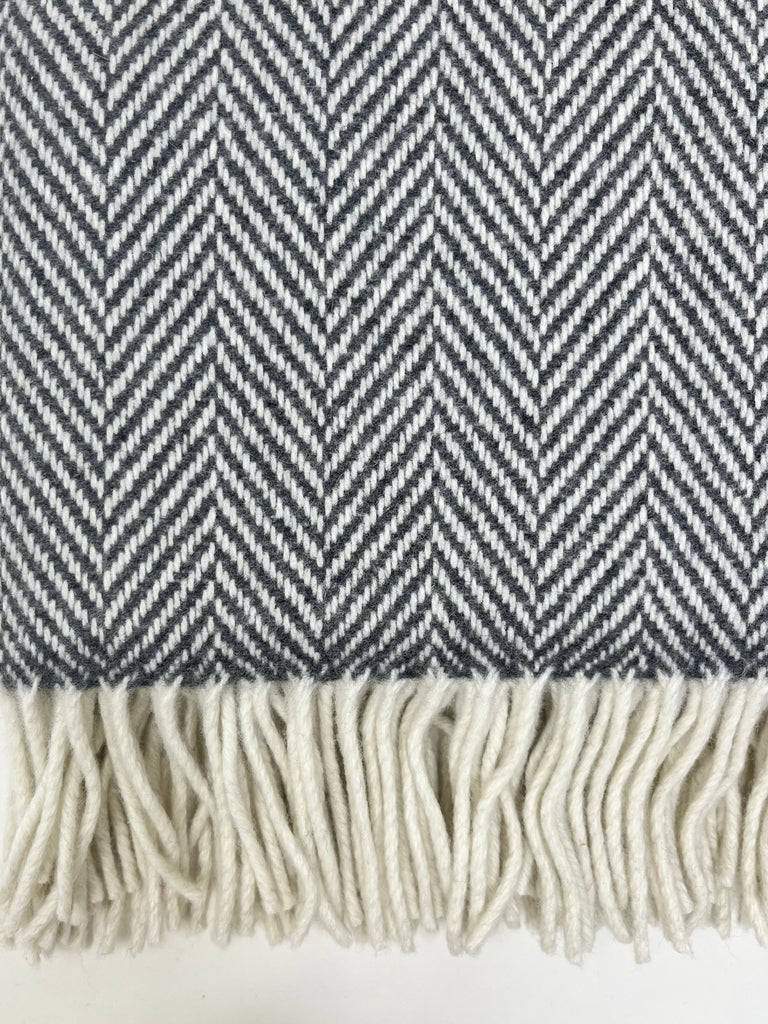 XS Unified-Lambswool Cashmere Blend Throw-Throws & Blankets-Coal-Much and Little Boutique-Vancouver-Canada