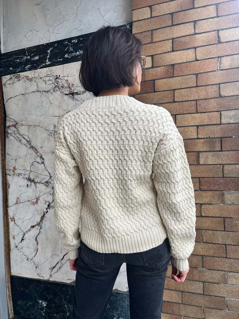 Eve Gravel-Greenland Cable Knit Pullover-Knitwear-Much and Little Boutique-Vancouver-Canada