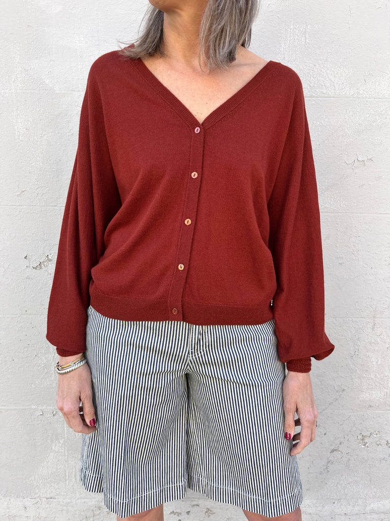 Des Petits Hauts-Bibille V-Neck Cardigan-Knitwear-Much and Little Boutique-Vancouver-Canada