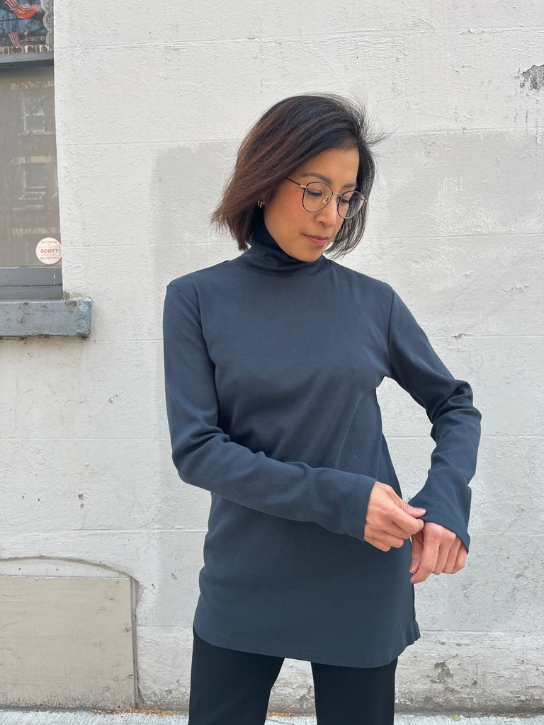 Black Crane-Turtleneck Top-Casual Tops-Much and Little Boutique-Vancouver-Canada