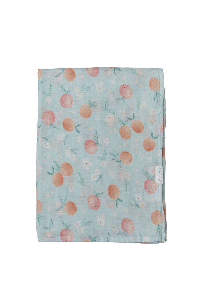 Loulou Lollipop-Muslin Swaddle-Blankets & Swaddles-Peaches-O/S-Much and Little Boutique-Vancouver-Canada
