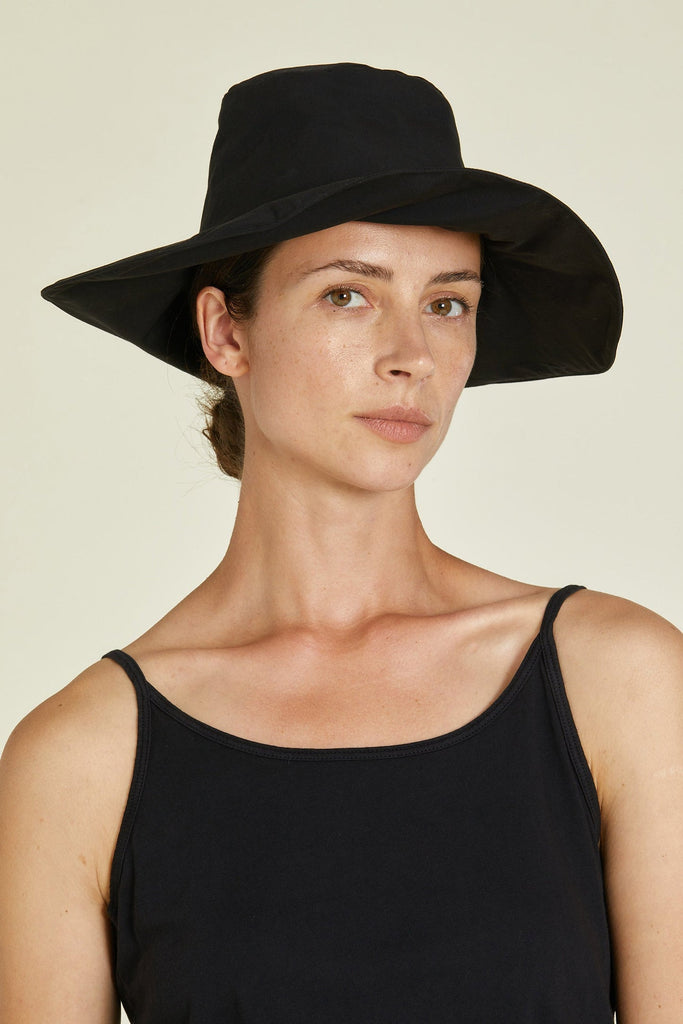 Black Crane-Wavy Hat-Hats & Scarves-Black-Small-Much and Little Boutique-Vancouver-Canada
