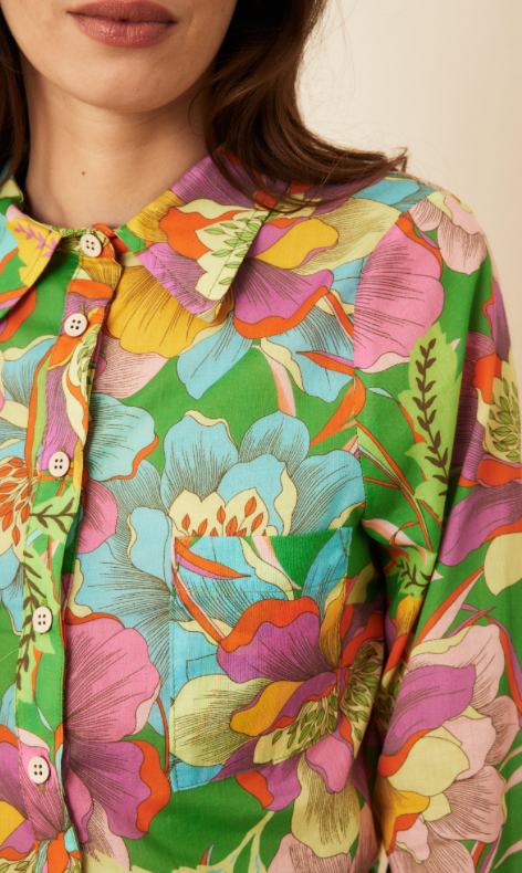 La Petite Francaise-Chenille Printed Shirt-Shirts & Blouses-Much and Little Boutique-Vancouver-Canada