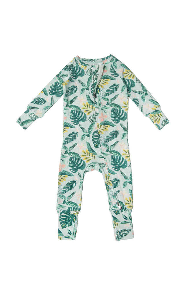Loulou Lollipop-Long Sleeve Sleeper-Clothing-Jungle Leaves-0-3 Months-Much and Little Boutique-Vancouver-Canada
