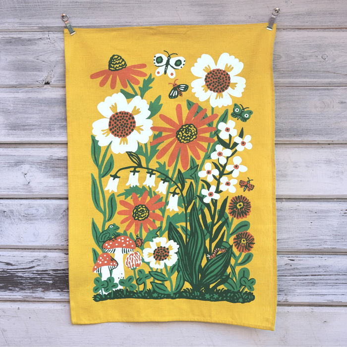 Phoebe Wahl-Sunshine Garden Tea Towel-Kitchenware-Much and Little Boutique-Vancouver-Canada