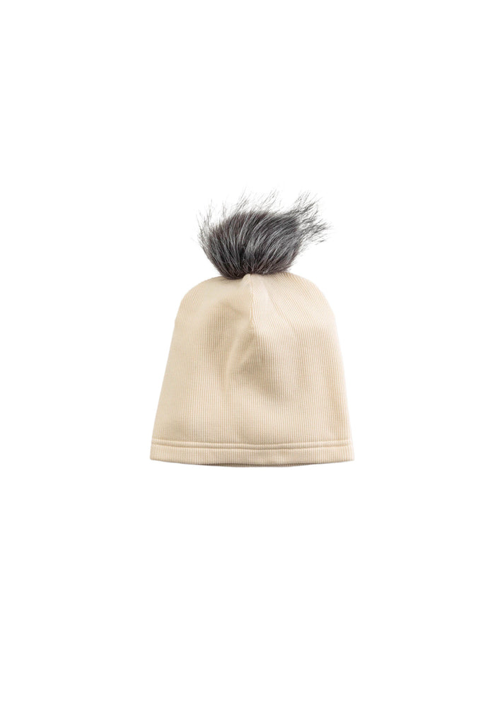 Loulou Lollipop-Waffle Pom Pom Hat-Clothing-Coconut Milk-6-12M-Much and Little Boutique-Vancouver-Canada