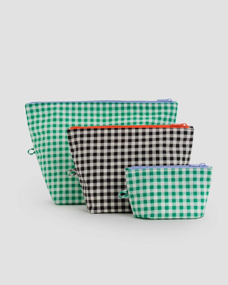 Baggu-Go Pouch Set-Bags & Wallets-Gingham-Much and Little Boutique-Vancouver-Canada