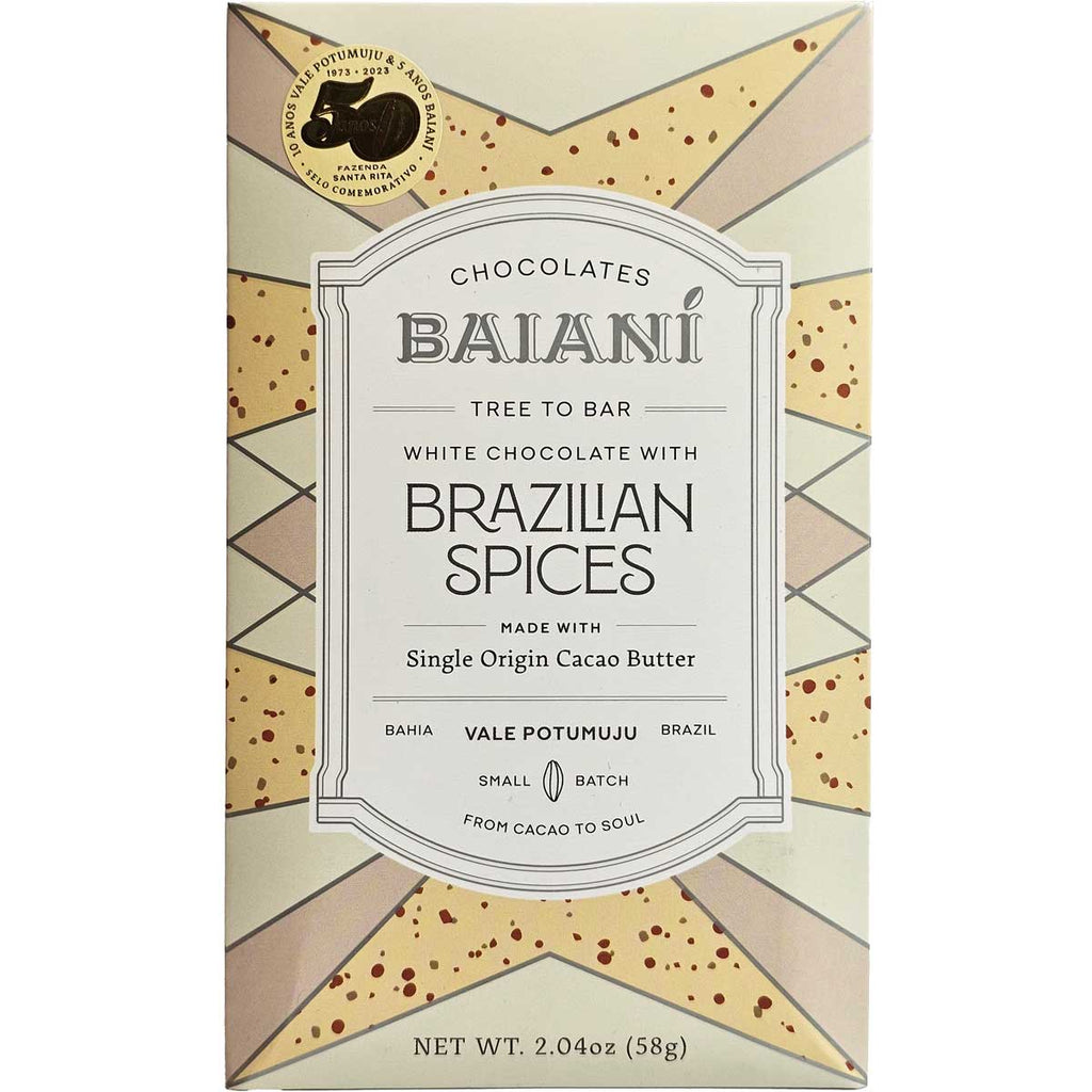 Baiani-Craft Chocolate-Pantry-White With Brazilian Spices-Much and Little Boutique-Vancouver-Canada