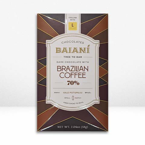 Baiani-Craft Chocolate-Pantry-Brazilian Coffee 70%-Much and Little Boutique-Vancouver-Canada