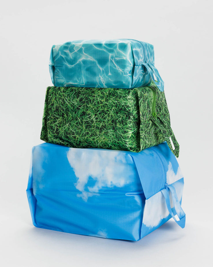 Baggu-3D Zip Set-Bags & Wallets-Lawnscape-Much and Little Boutique-Vancouver-Canada
