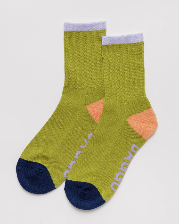 Baggu-Ribbed Socks-Socks-Lemongrass Mix-Much and Little Boutique-Vancouver-Canada