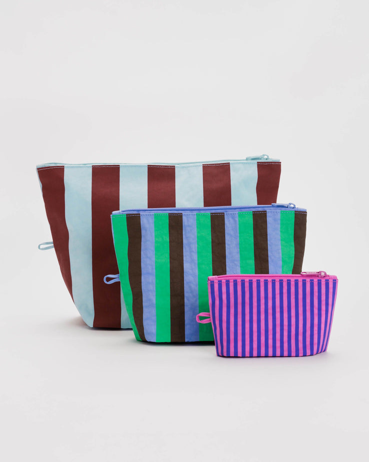 Baggu-Go Pouch Set-Bags & Wallets-Vacation Stripes-Much and Little Boutique-Vancouver-Canada
