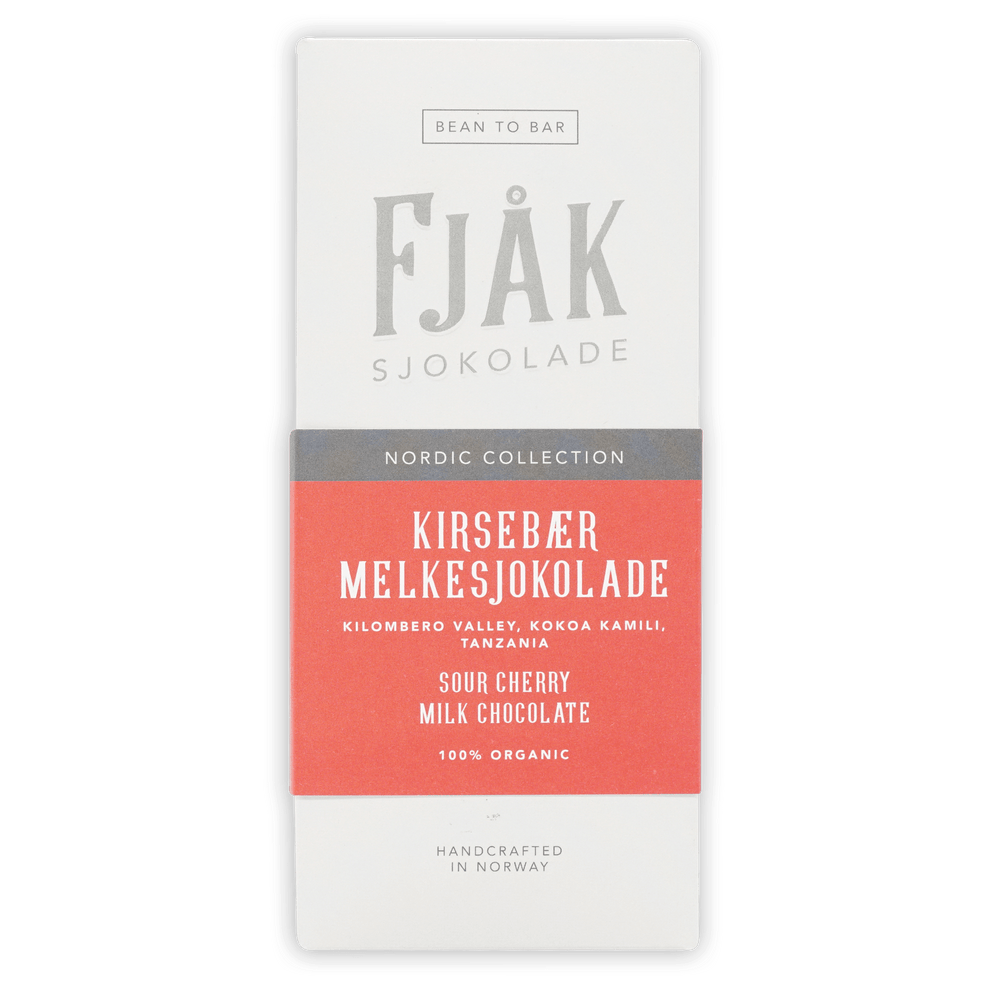 Fjåk Chocolate-Fjak Chocolate Bar-Pantry-Milk Sour Cherry-Much and Little Boutique-Vancouver-Canada
