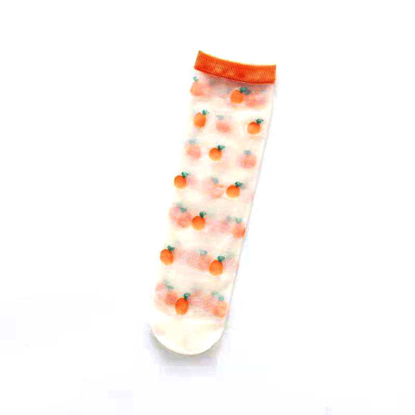 XS Unified-Sheer Fruit Socks-Socks-Clementine-Much and Little Boutique-Vancouver-Canada