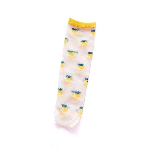 XS Unified-Sheer Fruit Socks-Socks-Pineapple-Much and Little Boutique-Vancouver-Canada