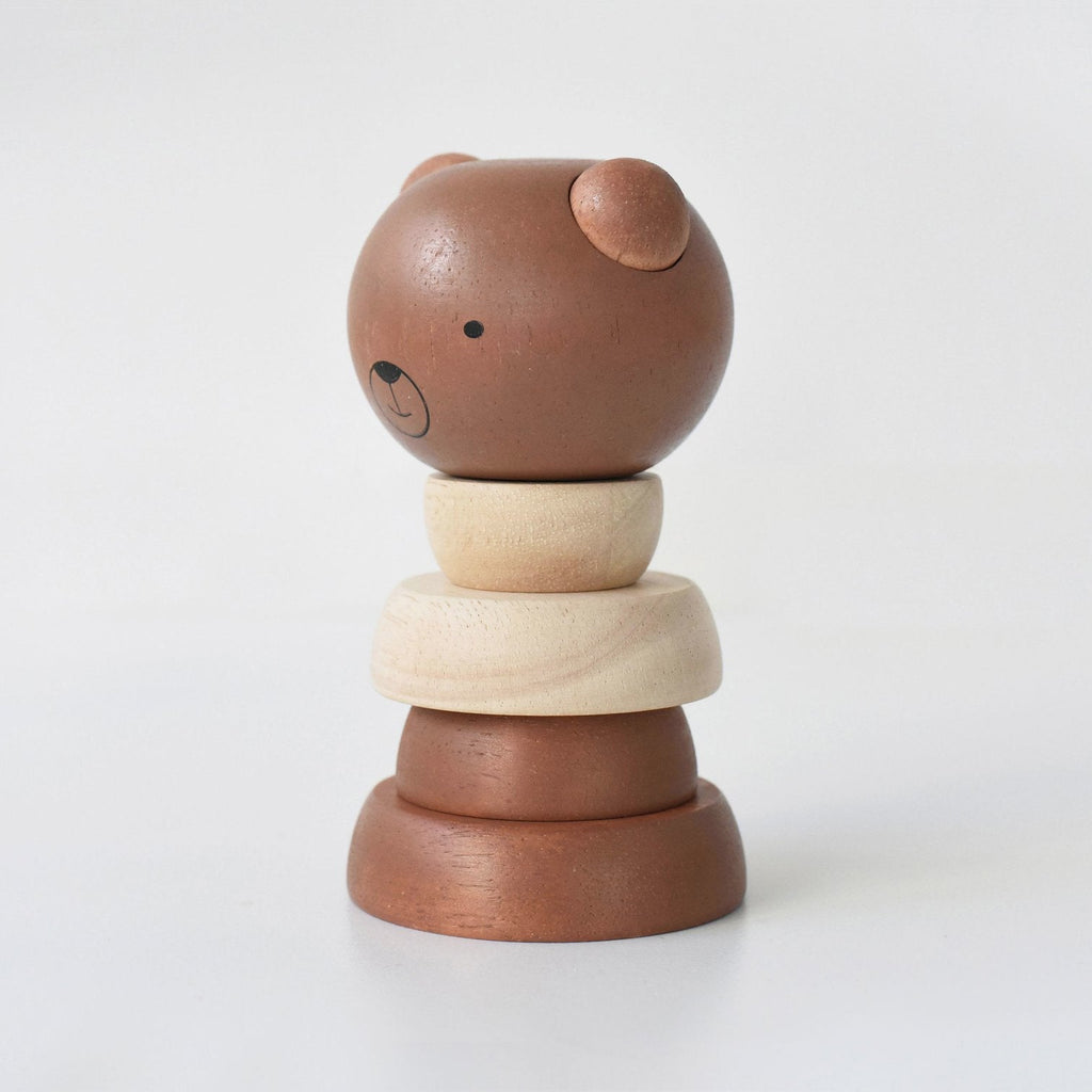 Wee Gallery-Wood Stacker Toy - Bear-Toys & Games-Much and Little Boutique-Vancouver-Canada