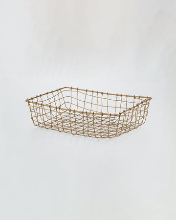 Fog Linen-Large Brass Basket-Home Organization-Much and Little Boutique-Vancouver-Canada