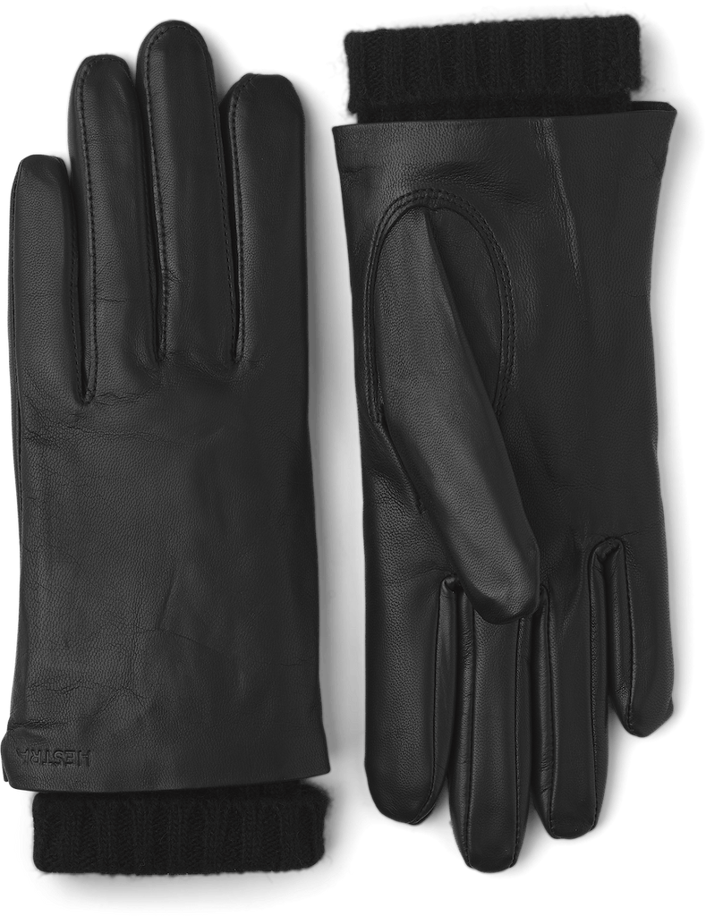 Hestra-Megan Leather Gloves-Hats & Scarves-Black-6-Much and Little Boutique-Vancouver-Canada