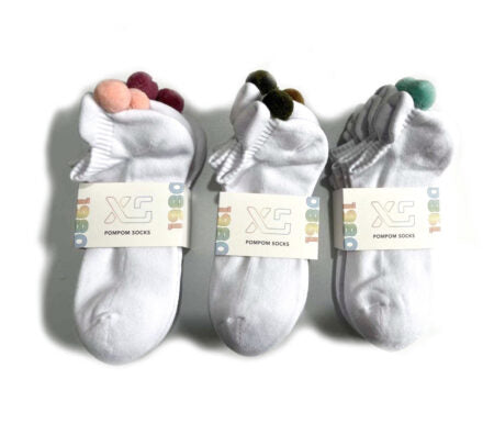 XS Unified-80'S Pompom Socks - 3 Pack-Socks-Much and Little Boutique-Vancouver-Canada
