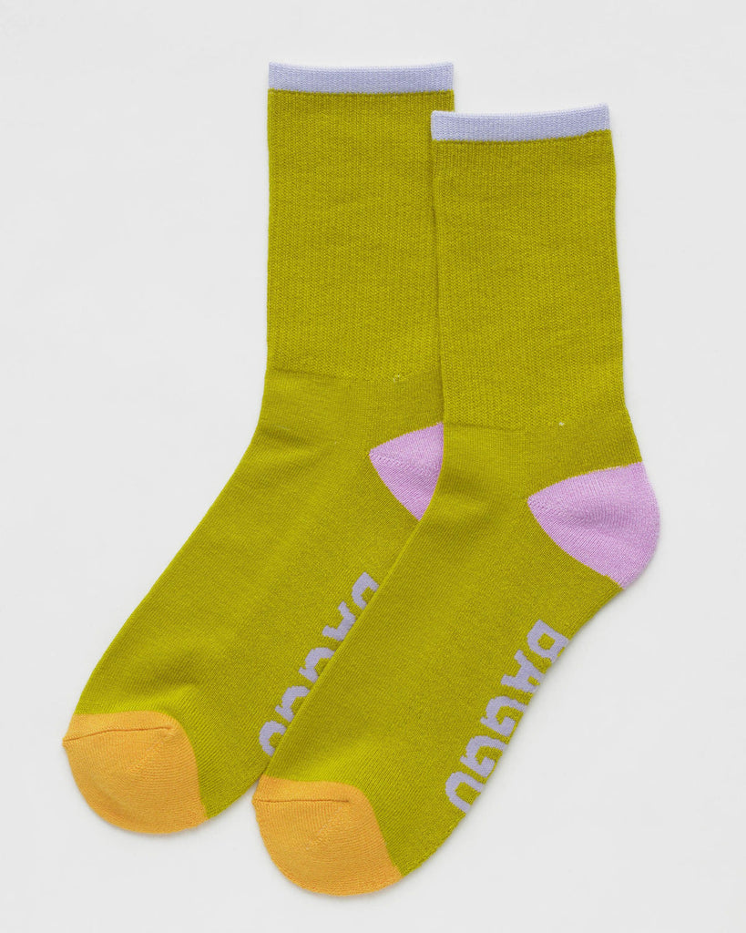 Baggu-Ribbed Socks-Socks-Citron Mix-Much and Little Boutique-Vancouver-Canada