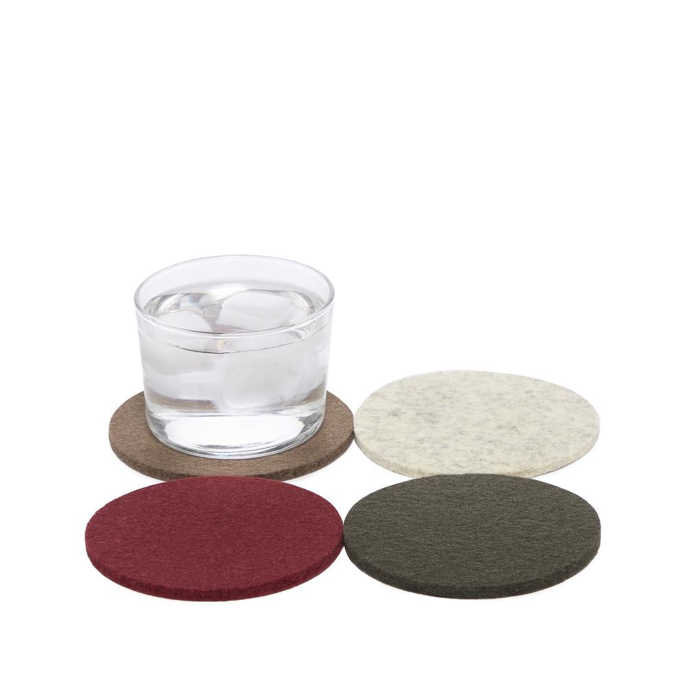 Graf Lantz-Set Of Four Round Felt Coasters - Mixed-Art & Decor-Terra-O/S-Much and Little Boutique-Vancouver-Canada