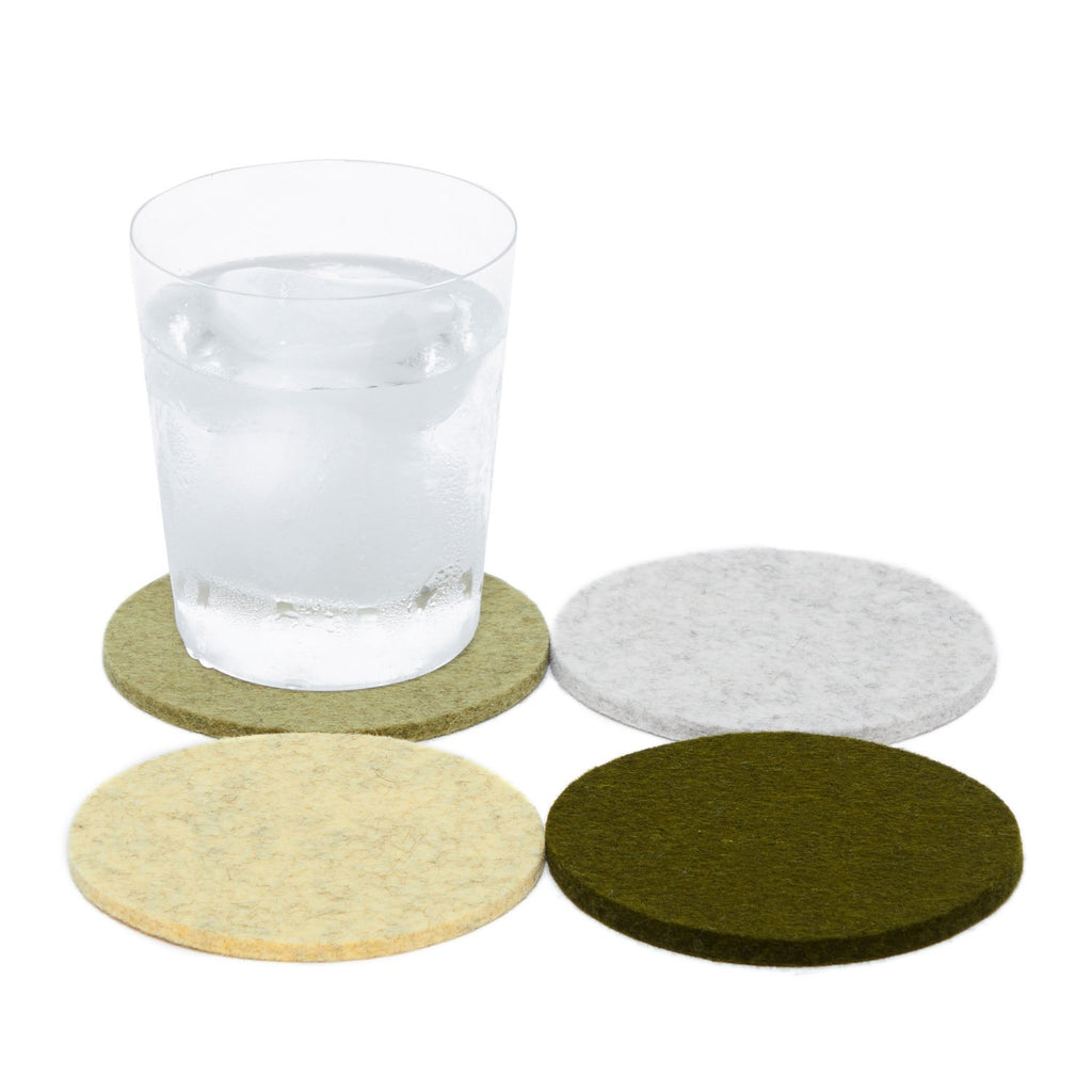 Graf Lantz-Set Of Four Round Felt Coasters - Mixed-Art & Decor-Eden-O/S-Much and Little Boutique-Vancouver-Canada