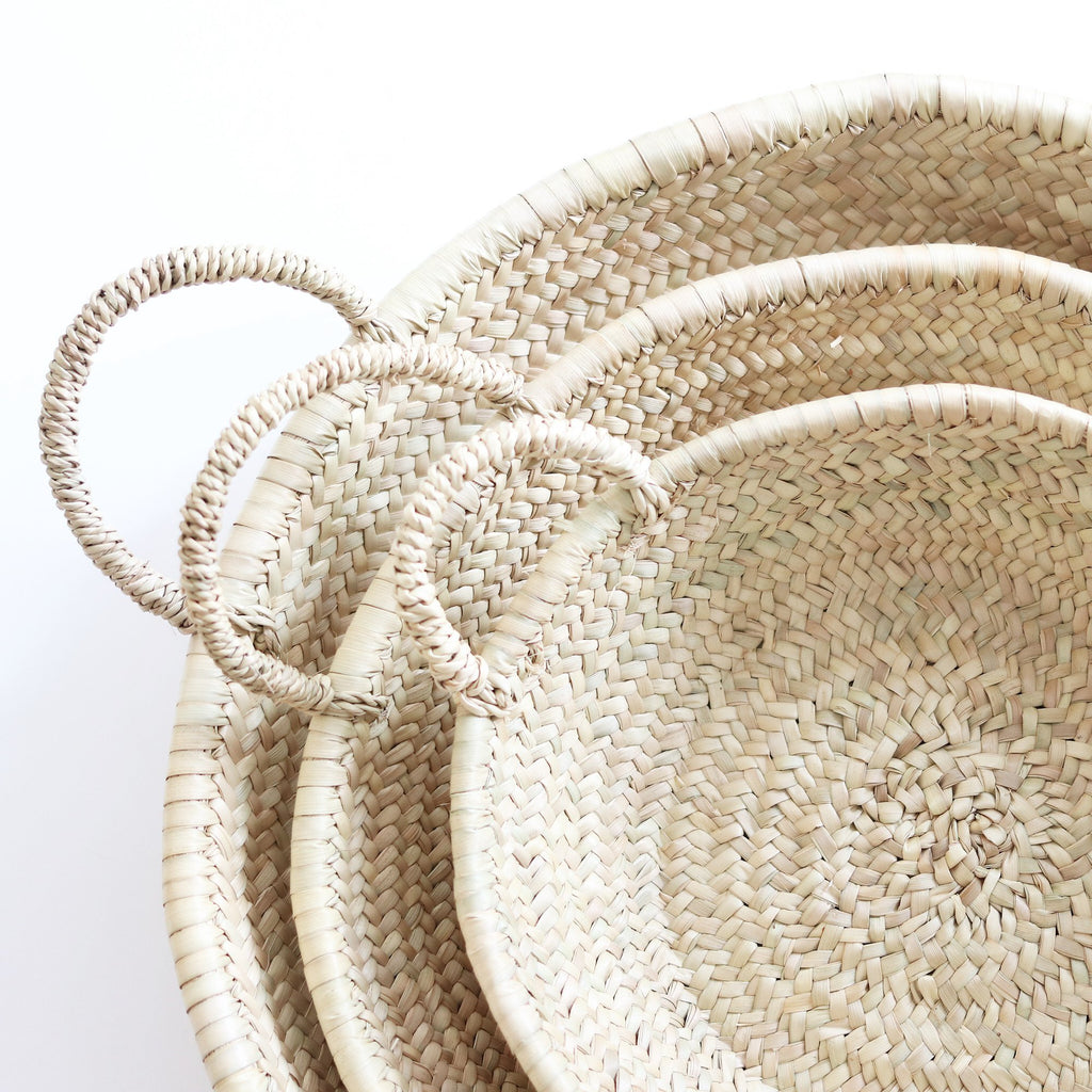 Socco Designs-Moroccan Woven Straw Catch All - Small-Home Organization-Much and Little Boutique-Vancouver-Canada