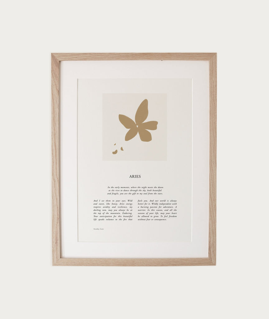 Sunday Lane-Zodiac IV Print-Art & Decor-Aries-A4-Much and Little Boutique-Vancouver-Canada