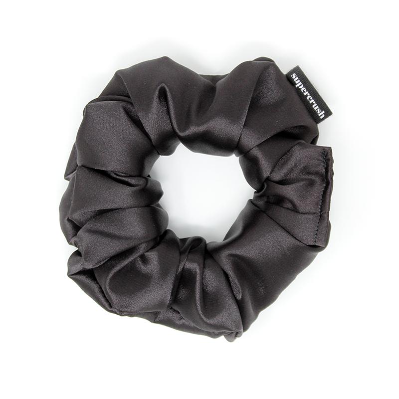 Supercrush-Regular Scrunchie-Hair Accessories-Onyx Satin-O/S-Much and Little Boutique-Vancouver-Canada