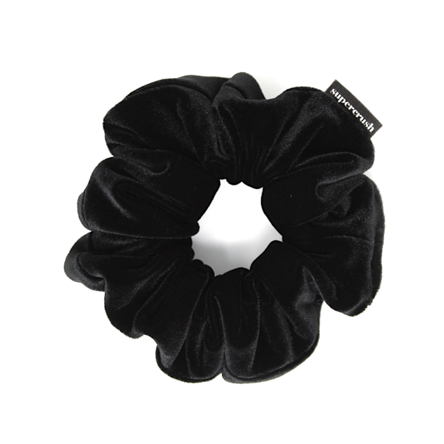 Supercrush-Regular Scrunchie-Hair Accessories-Black Velvet-O/S-Much and Little Boutique-Vancouver-Canada