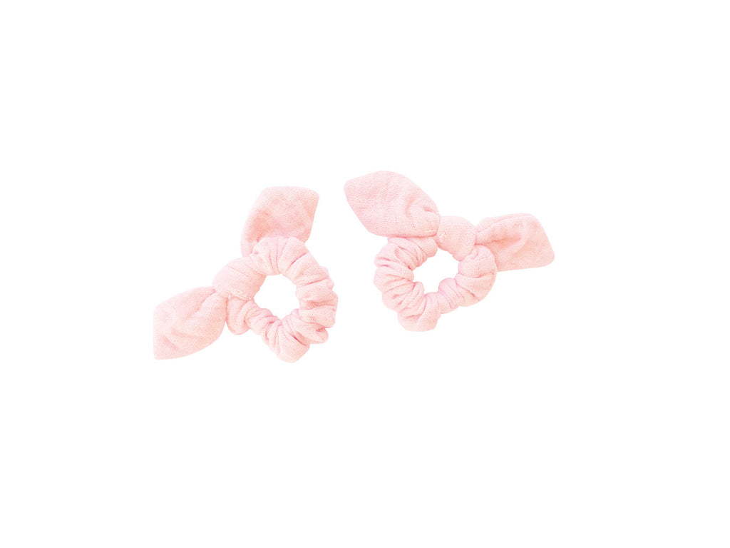Greige-Mini Scrunchie Pair-Clothing-Blush Gauze-Much and Little Boutique-Vancouver-Canada