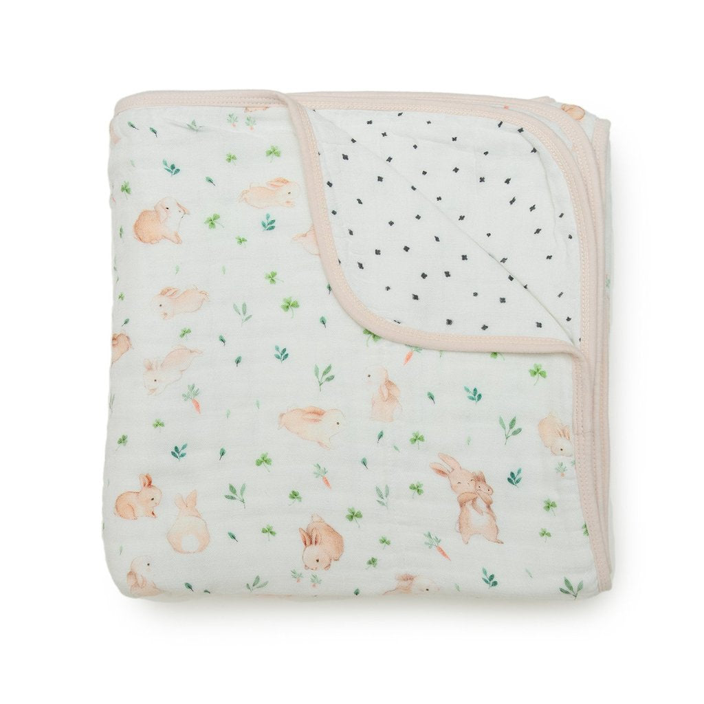 Loulou Lollipop-Muslin Quilt-Blankets & Swaddles-Bunny Meadow-47"x47"-Much and Little Boutique-Vancouver-Canada