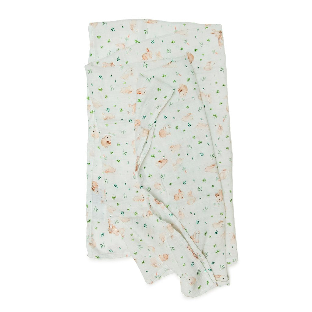 Loulou Lollipop-Muslin Swaddle-Blankets & Swaddles-Meadow Bunny-O/S-Much and Little Boutique-Vancouver-Canada