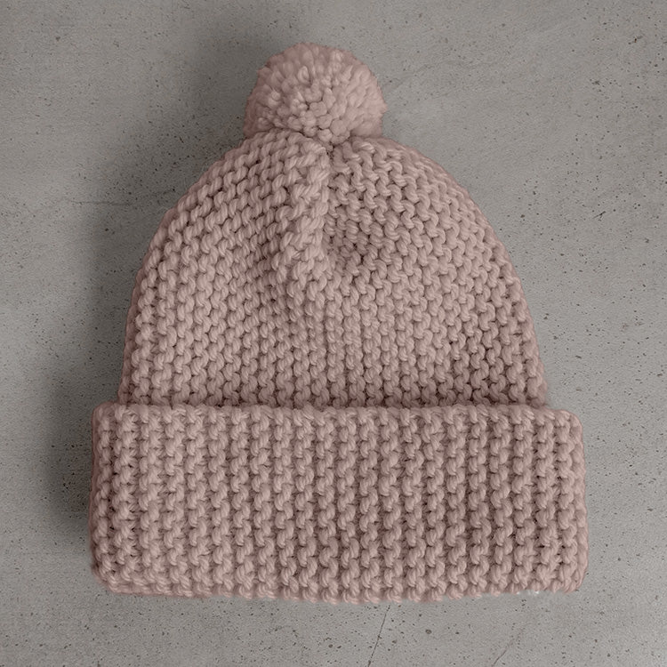 Project Weekend-Classic Pom Beanie Knitting Kit-DIY Kits-Blossom Pink-Much and Little Boutique-Vancouver-Canada
