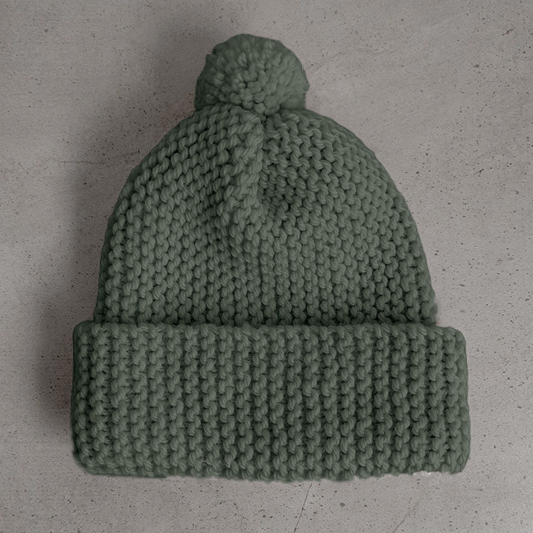 Project Weekend-Classic Pom Beanie Knitting Kit-DIY Kits-Frost Green-Much and Little Boutique-Vancouver-Canada