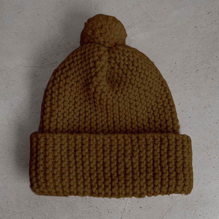 Project Weekend-Classic Pom Beanie Knitting Kit-DIY Kits-Sienna Brown-Much and Little Boutique-Vancouver-Canada