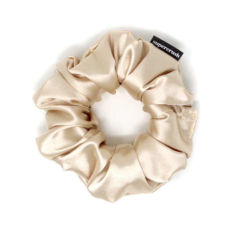 Supercrush-Regular Scrunchie-Hair Accessories-Champagne Satin-O/S-Much and Little Boutique-Vancouver-Canada