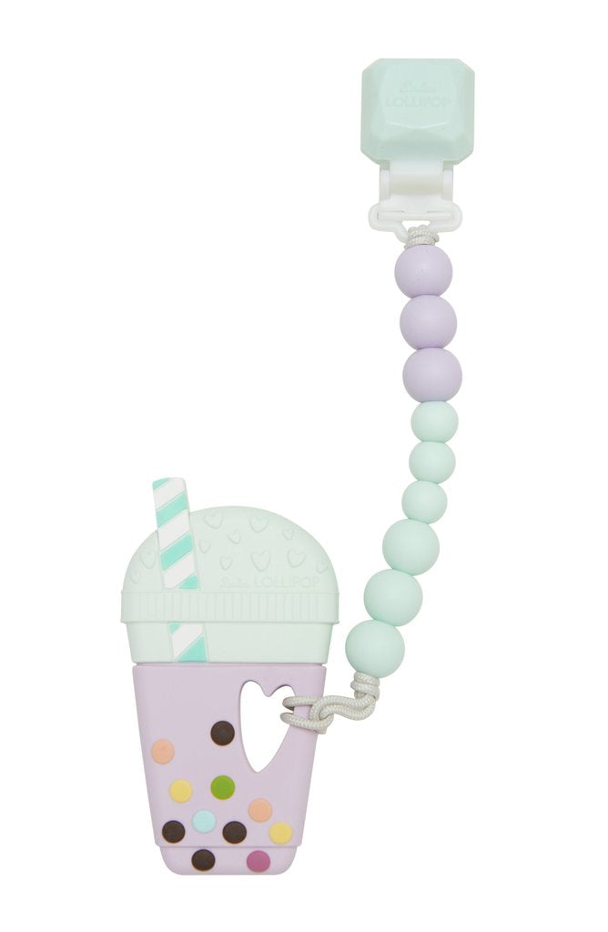 Loulou Lollipop-Silicone Teether-Everyday Essentials-Taro Bubble Tea-O/S-Much and Little Boutique-Vancouver-Canada