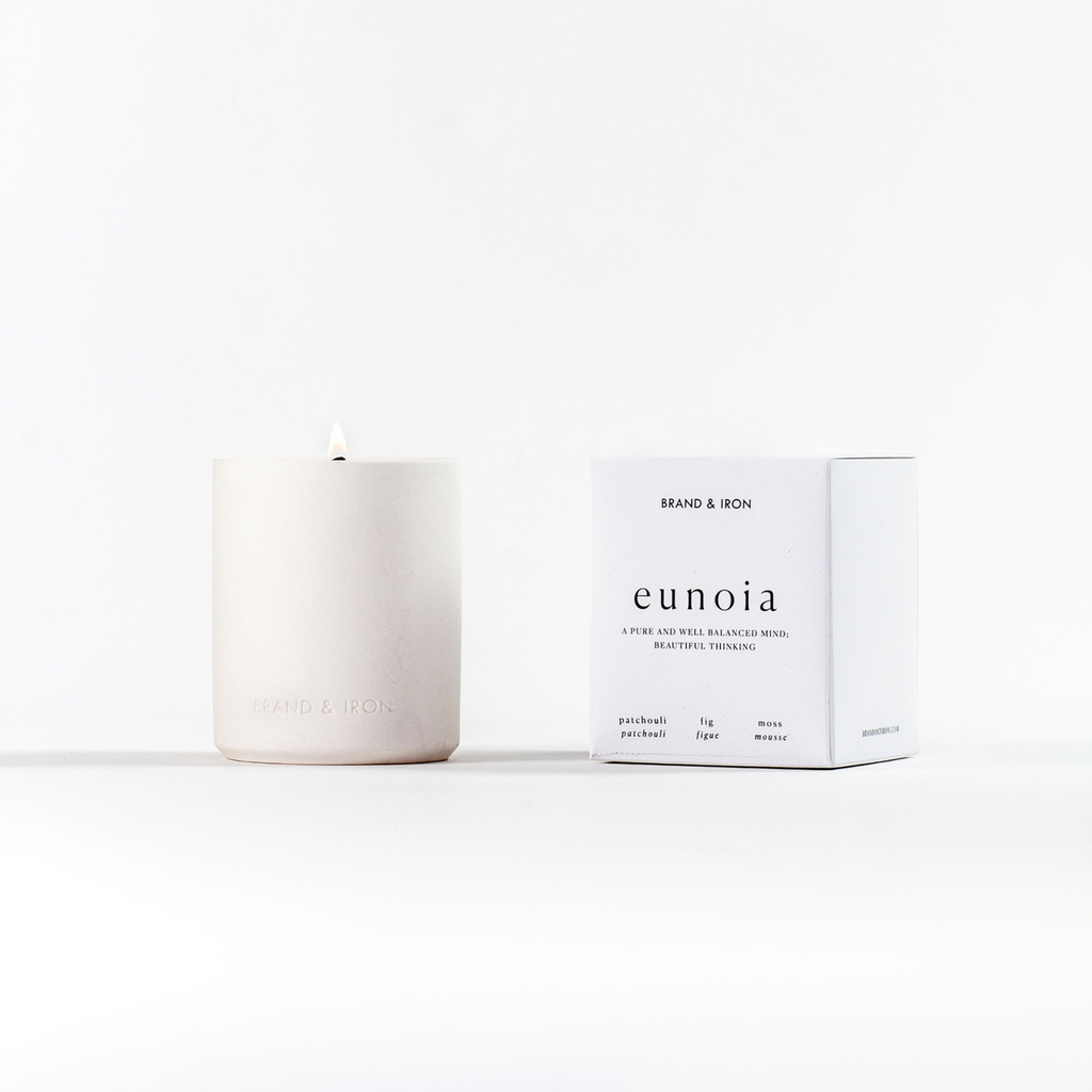 Brand & Iron-Scented Candle - Laconic Collection-Candles & Home Fragrance-Eunoia-9oz-Much and Little Boutique-Vancouver-Canada