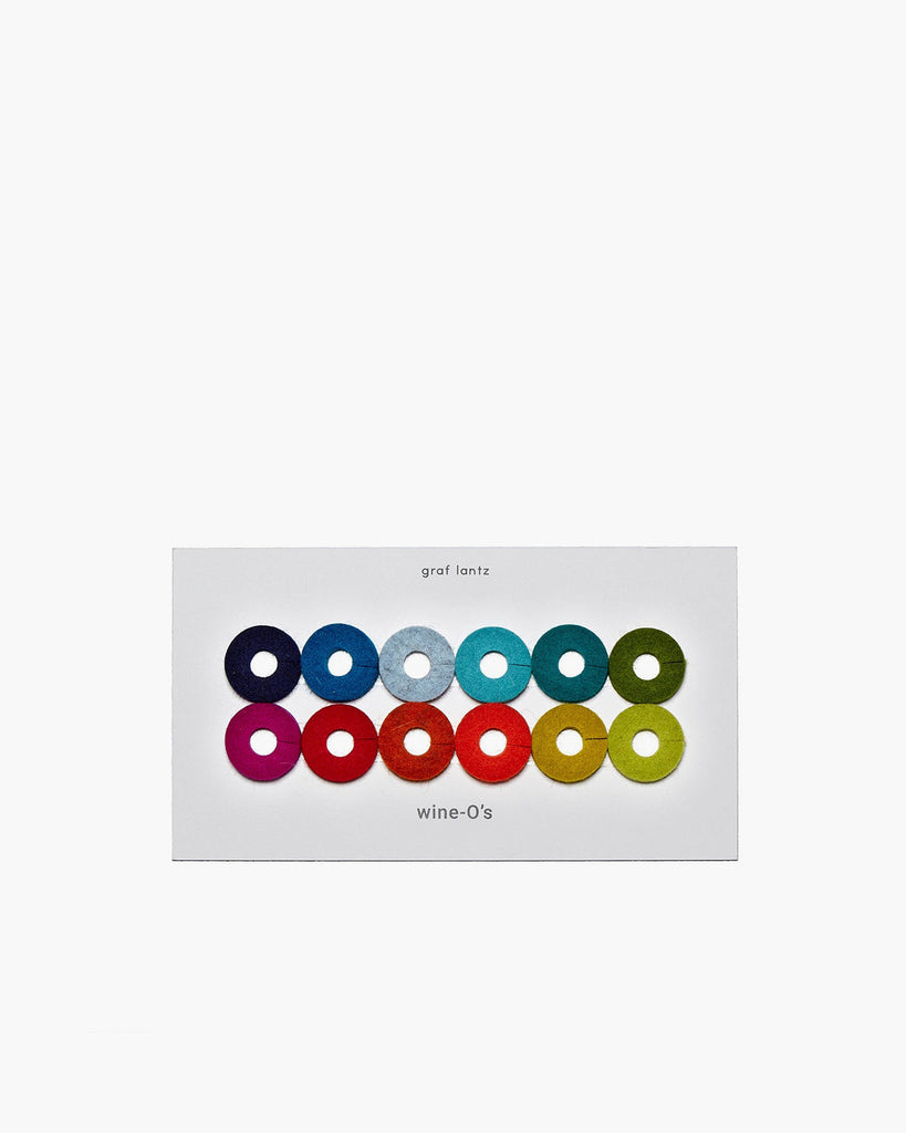 Graf Lantz-Felt Wine-O'S Glass Markers-Home Organization-Rainbow-12-Much and Little Boutique-Vancouver-Canada