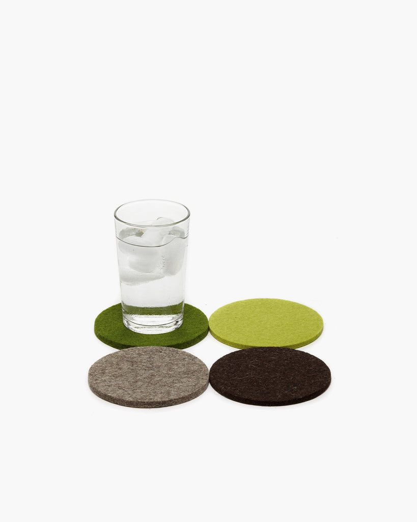 Graf Lantz-Set Of Four Round Felt Coasters - Mixed-Art & Decor-Forest-O/S-Much and Little Boutique-Vancouver-Canada