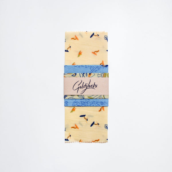 Goldilocks Wraps-Beeswax Wraps - Set Of Three-Kitchenware-Surfer Girls-O/S-Much and Little Boutique-Vancouver-Canada