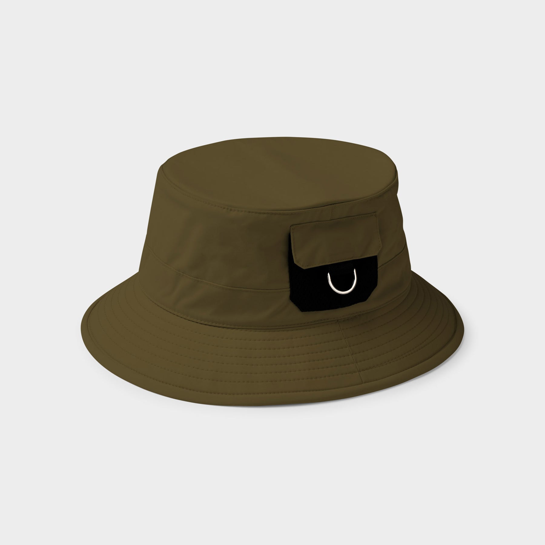 1pc Hat,bucket Hat Faux Leather Bucket Hats Pu Cotton Solid Top