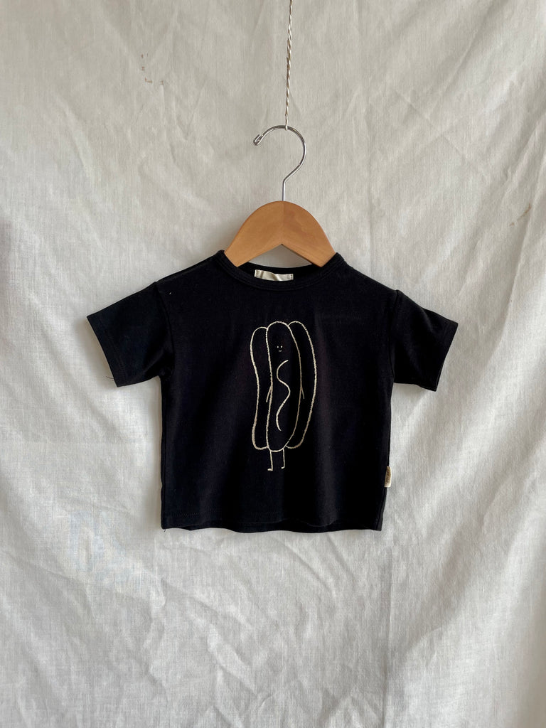 Greige-Printed Bamboo Tee-Clothing-Black Hot Dog-0-3 mos-Much and Little Boutique-Vancouver-Canada