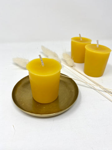 Kelowna Candle Factory-2" Beeswax Votive Candle-Candles & Home Fragrance-Much and Little Boutique-Vancouver-Canada