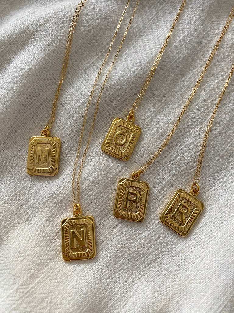 Meri Peti-Naam Alphabet Necklace-Jewelry-M-O/S-Much and Little Boutique-Vancouver-Canada