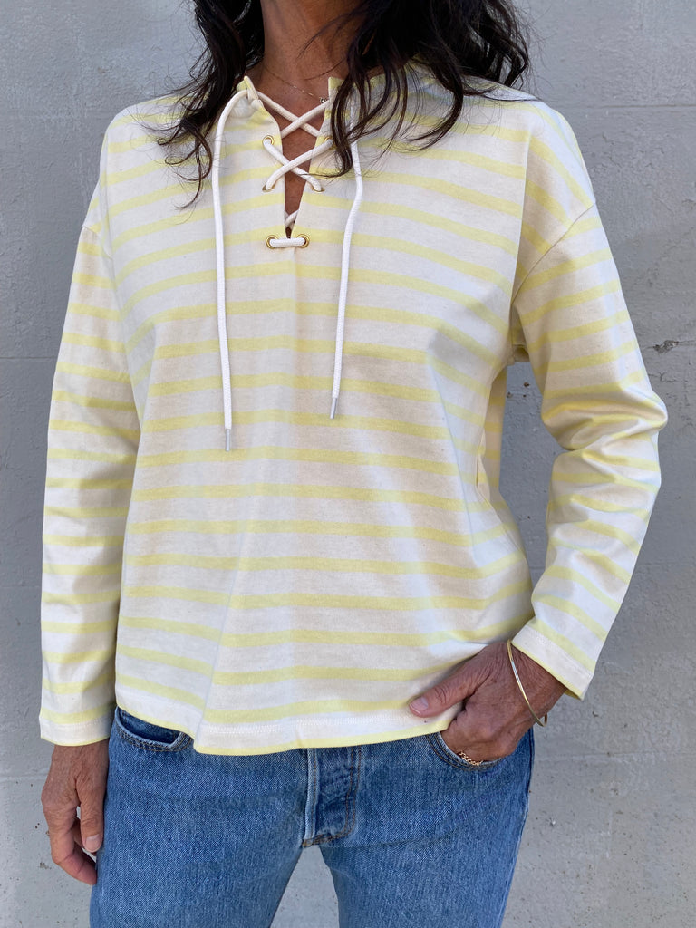Des Petits Hauts-Ginto Striped Long Sleeve-Casual Tops-XSmall-Much and Little Boutique-Vancouver-Canada