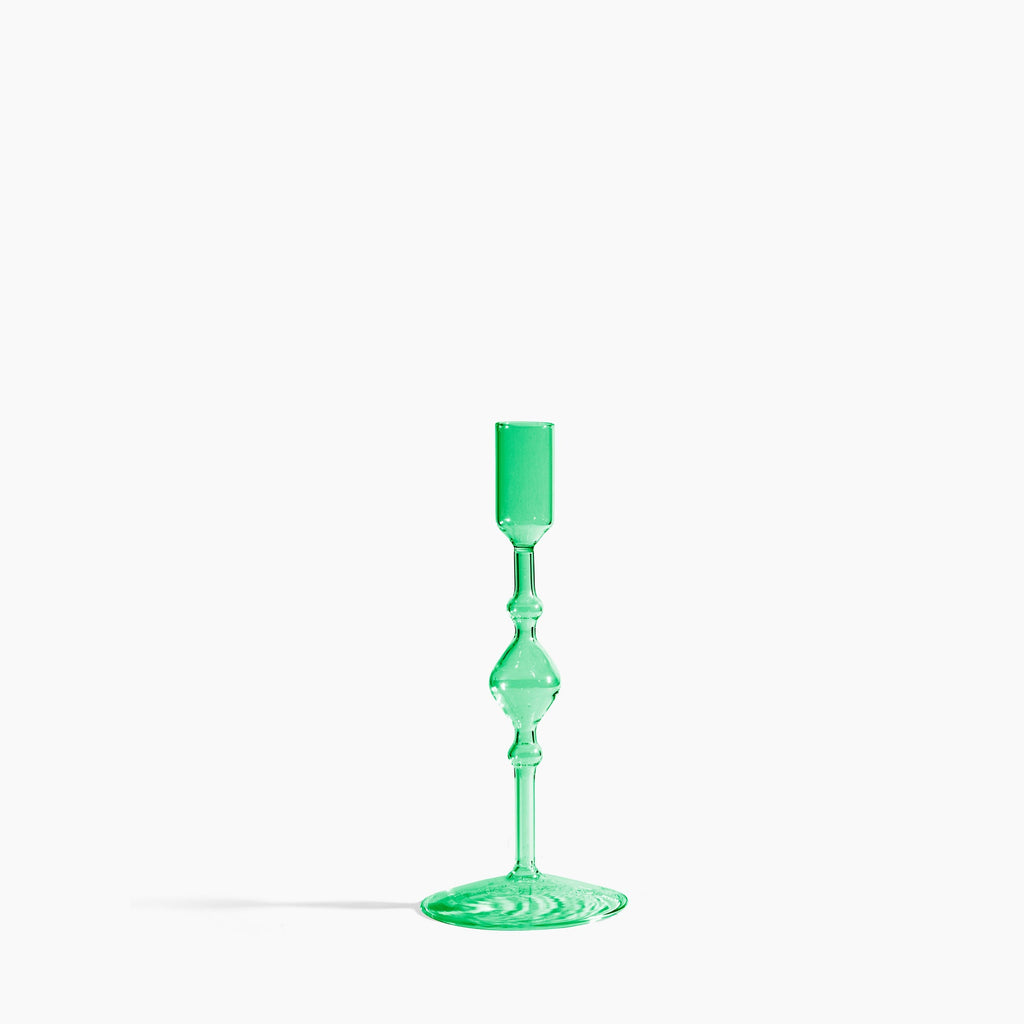 Poketo-Glass Candle Stick - Tall-Art & Decor-Green-Much and Little Boutique-Vancouver-Canada
